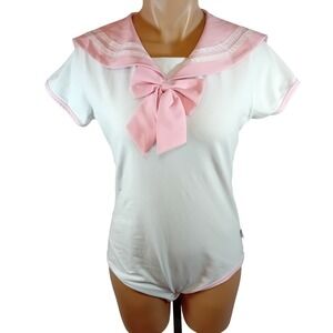 LittleForBig Sailor Scout Bodysuit Kawaii Cosplay Costume Adult Onesie L READ